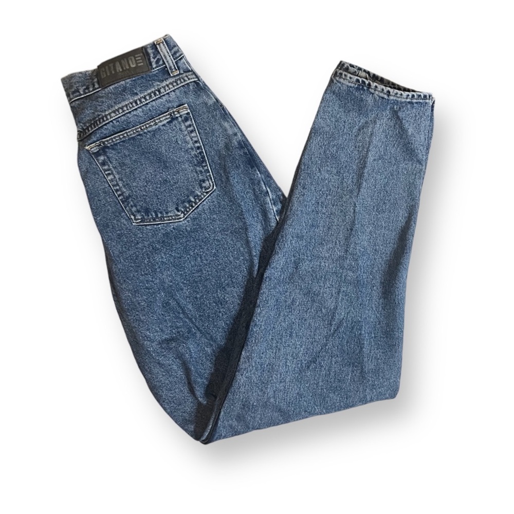 80s Vintage dark wash Gitano Jeans
Mom Jean fit
Size 14 long